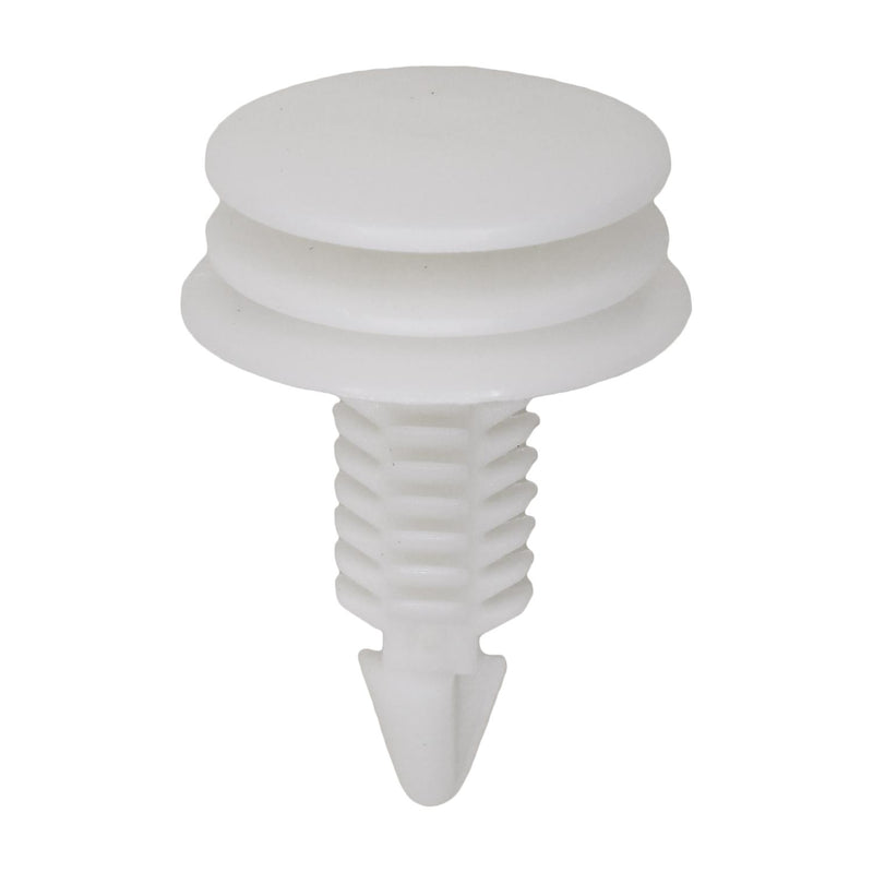8mmx24mm White Nylon Trim Panel Retainer, 20mm Head
