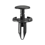 6mmx16mm Black Nylon Push-Type Retainer, 17mm Head
