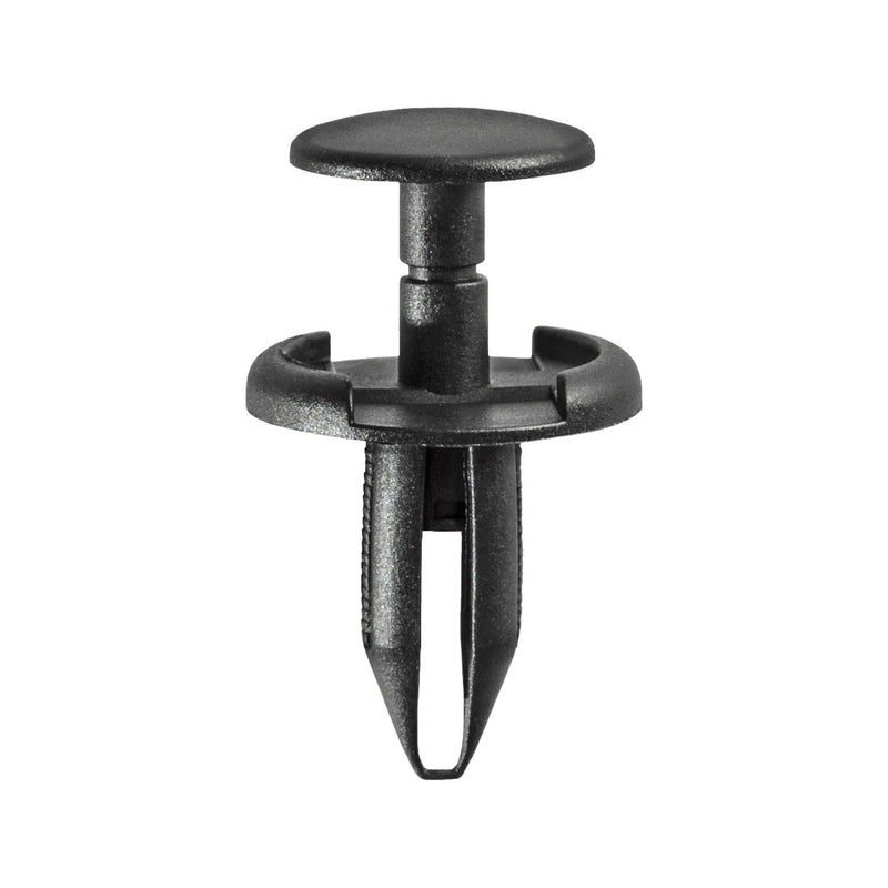 6mmx16mm Black Nylon Push-Type Retainer, 17mm Head