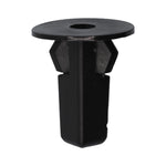 M5.5 Black Nylon Screw Grommet, 8mmx8mm Square Hole, 20mm Head