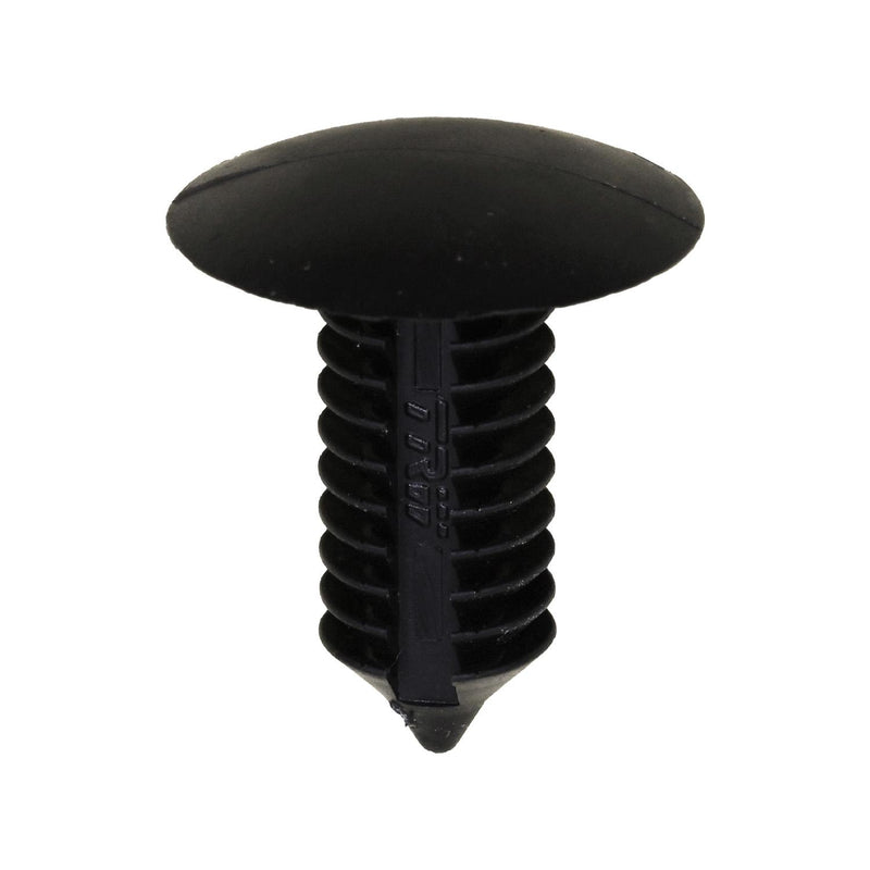 11/32"x13/16" Black Nylon Trim Panel Retainer, 3/4" Head