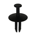 6.3mmx17mm Black Push-Type Retainer, 20mm Head