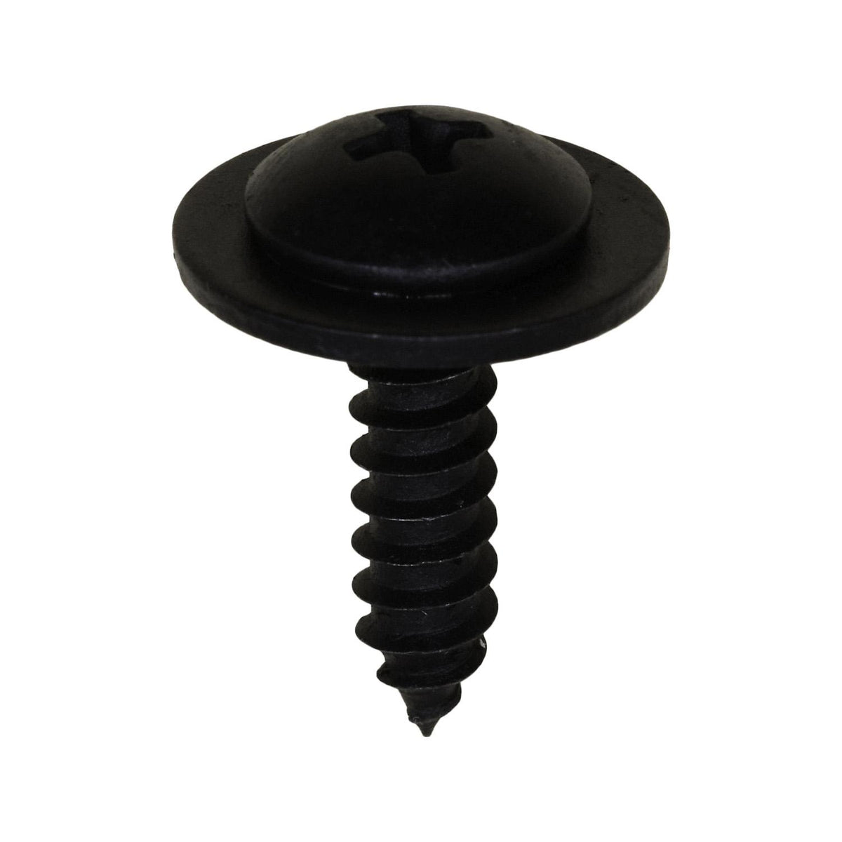 M4.8-1.61x19mm Phillips Round Head SEMS Specialty Screw, Type A/AB, 16mm Washer, Black E-Coat