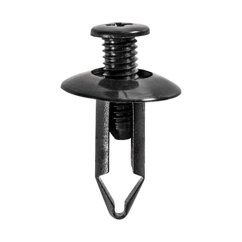 8mmx22mm Black Push-Type Retainer, 20mm Head
