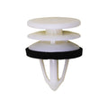 11mmx17mm White Nylon Door Panel Retainer with Sealer, 18.5mm Head