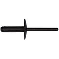 6mm Black Nylon Blind Rivet, 2.5mm - 4.8mm Grip Range, 53mm Overall Length