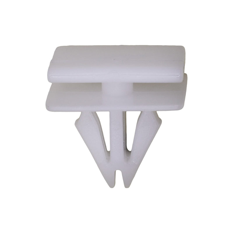 3/8"x9/16" White Nylon Molding Clip, 9/16" X 13/16"