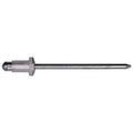 1/8" Specialty Rivet, 3/64"-1/8" Grip, Aluminum Body, Steel Mandrel, 15/64" Flange Diam