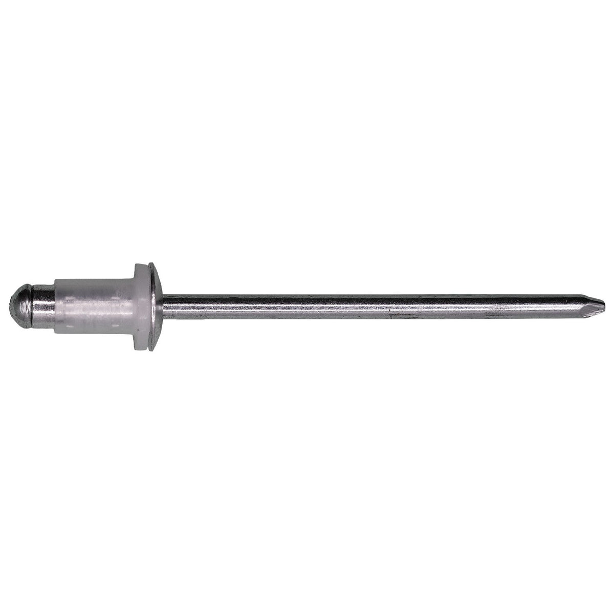 1/8" Specialty Rivet, 3/64"-1/8" Grip, Aluminum Body, Steel Mandrel, 15/64" Flange Diam