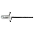 3/16" Specialty Rivet Aluminum And Steel, 1/16"-1/4" Grip, Aluminum Body, Aluminum Mandrel, 9/16" Flange Diam