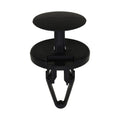 6.5mmx17.5mm Black Nylon Push Type Retainer, 18mm Head