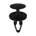 6.5mmx17.5mm Black Nylon Push Type Retainer, 18mm Head