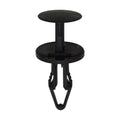 6.5mmx22mm Black Push Type Retainer, 18mm Head