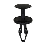 6.5mmx22mm Black Push Type Retainer, 18mm Head