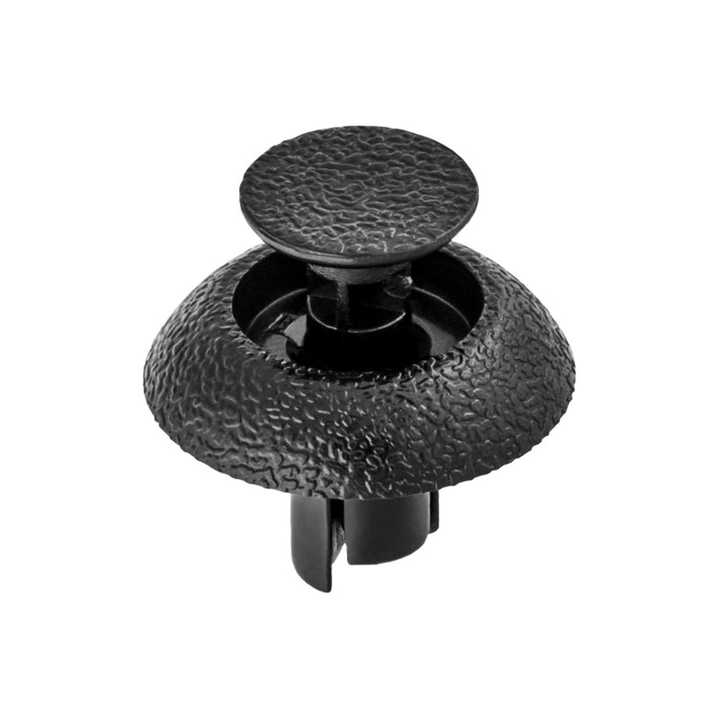 7mmx8mm Black Nylon Push-Type Retainer, 19mm Head