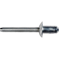 1/8" Specialty Rivet, All Steel, And Trivalent, 3/64"-3/16" Grip, Black Aluminum Body, Black Steel Mandrel