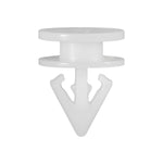 4.4mmx7mmx8mm White Nylon Door Trim Applique Clip, 10mm Head, 12.5mm Overall Height