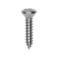 #8x3/4" Phillips Oval Head Tapping Screw, Type A/AB, Chrome, Standard