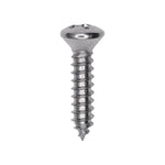 #8x3/4" Phillips Oval Head Tapping Screw, Type A/AB, Chrome, Standard