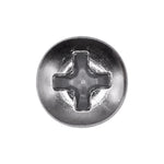 #8x3/4" Phillips Oval Head Tapping Screw, Type A/AB, Chrome, Standard