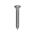 #8x1" Phillips Oval Head Tapping Screw, Type A/AB, Chrome, Standard