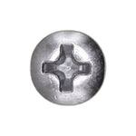 #8x1" Phillips Oval Head Tapping Screw, Type A/AB, Chrome, Standard