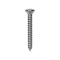 #8x1-1/4" Phillips Oval Head Tapping Screw, Type A/AB, Chrome, Standard