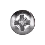 #8x1-1/4" Phillips Oval Head Tapping Screw, Type A/AB, Chrome, Standard