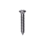 #10x1" Phillips Oval Head Tapping Screw, Type A/AB, Chrome, #8