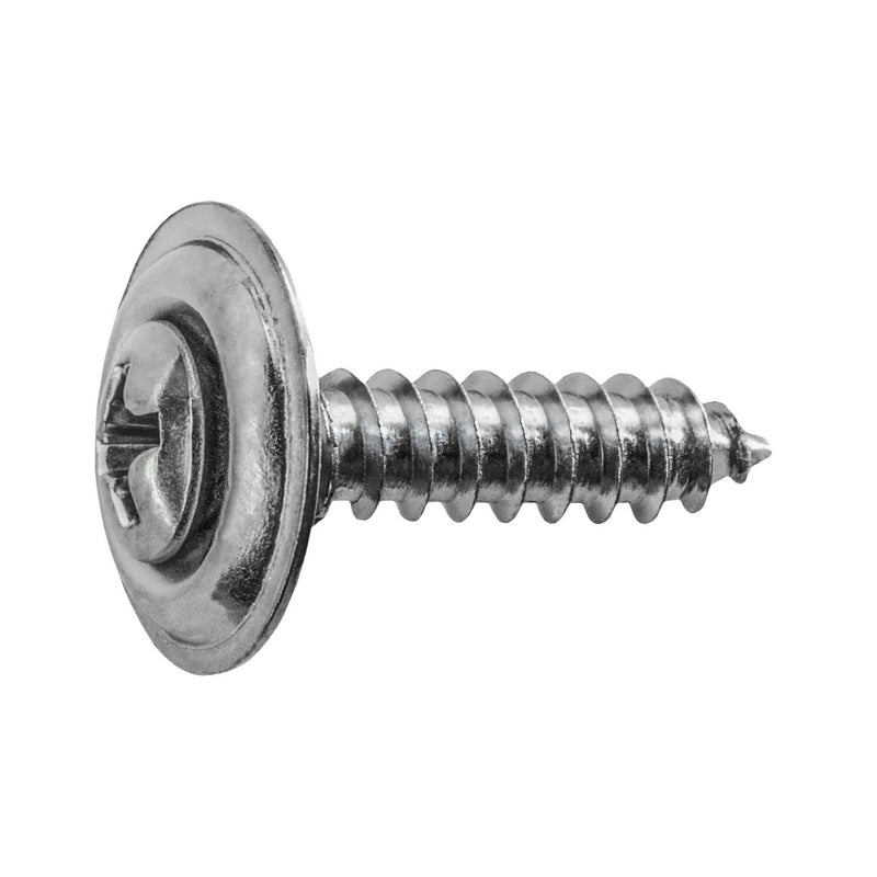 #8x3/4" Phillips Oval Head SEMS Tapping Screw Countersunk, Type A/AB, Chrome