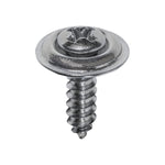 #8x5/8" Phillips Oval Head SEMS Tapping Screw Countersunk, Type A/AB, Chrome