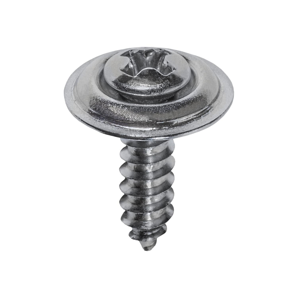 #8x5/8" Phillips Oval Head SEMS Tapping Screw Countersunk, Type A/AB, Chrome