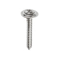 #8x1-1/4" Phillips Oval Head SEMS Tapping Screw Countersunk, Type A/AB, Chrome, #6 Head Size