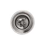 #8x1-1/4" Phillips Oval Head SEMS Tapping Screw Countersunk, Type A/AB, Chrome, #6 Head Size