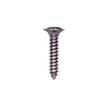#8x7/8" Phillips Oval Head SEMS Hex Tapping Screw Flush, Type A/AB, Chrome, #6 Head Size