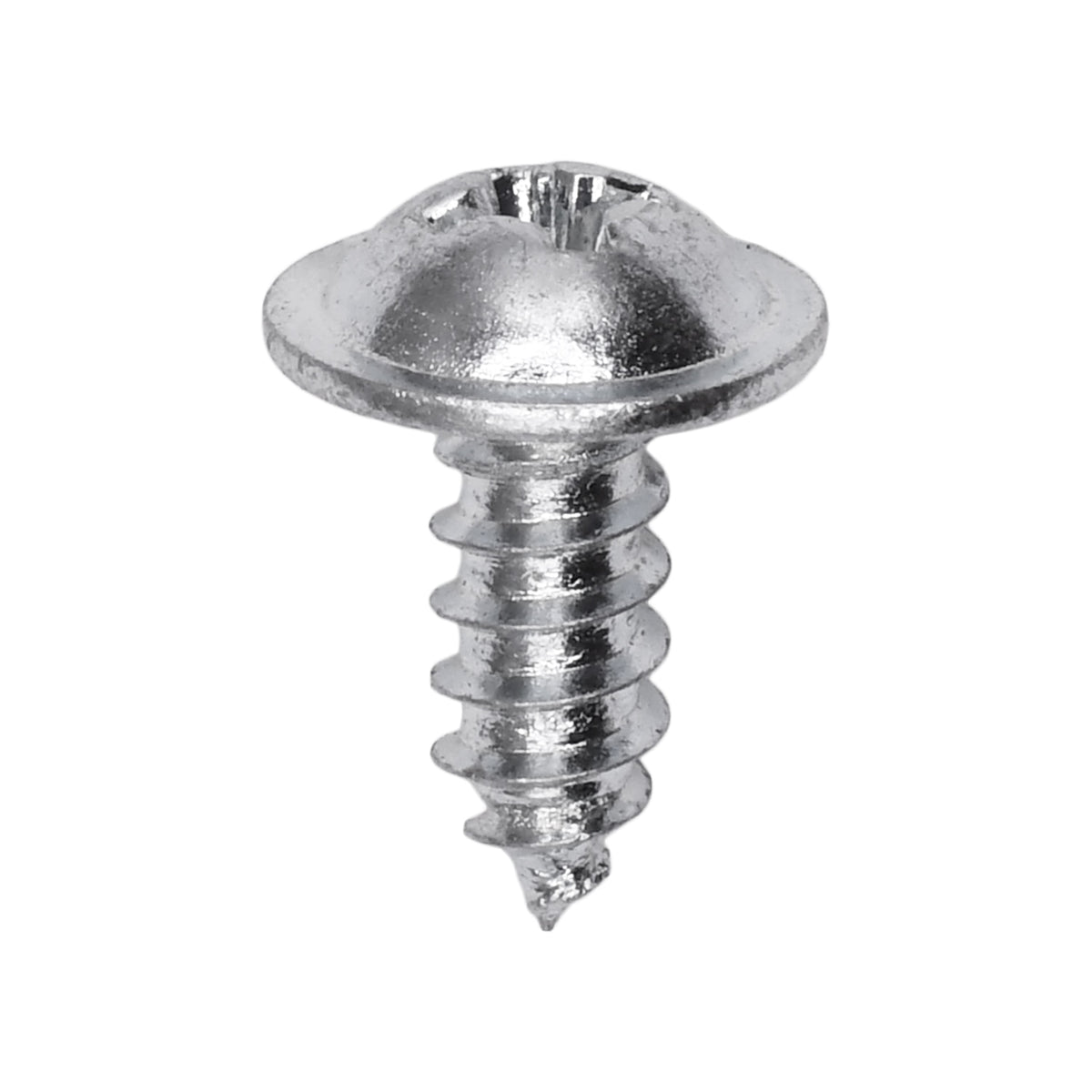 #8x7/16" Phillips Truss Head Washer Tapping Screw, Type A/AB, 3/8" Washer, Zinc