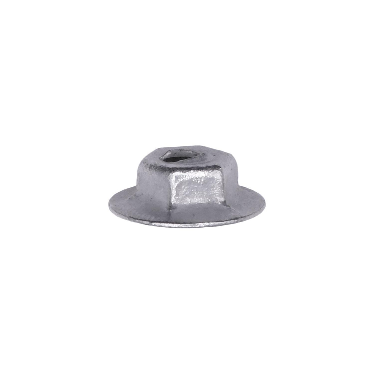 1/8" Stud Thread Cutting Nut Hex, 5/16" Wrench, 17/32" Washer, Zinc