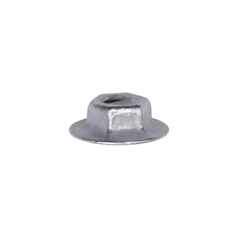 1/8" Stud Thread Cutting Nut Hex, 5/16" Wrench, 17/32" Washer, Zinc