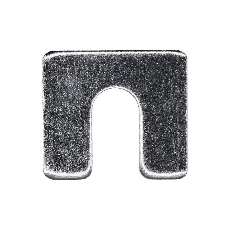 1-1/4"x1-1/8"x1/8" Shim with Slot, 1/8" Thick, Zinc, 3/8"