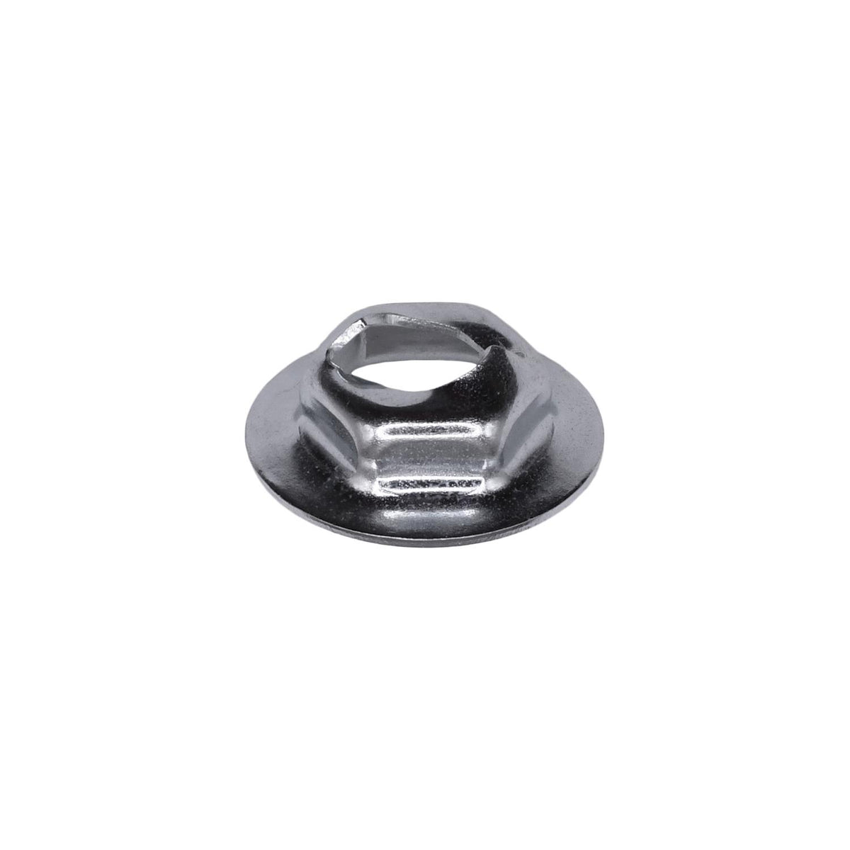 1/4" Stud Thread Cutting Nut, 7/16" Wrench, 11/16" Washer, Zinc