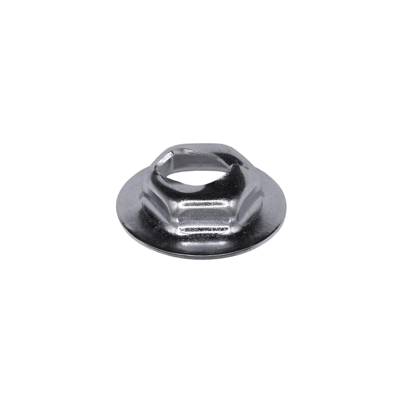 1/4" Stud Thread Cutting Nut, 7/16" Wrench, 11/16" Washer, Zinc