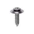 #10x3/4" Phillips Oval Head SEMS Washer Tapping Screw, Type A/AB, Chrome, #8