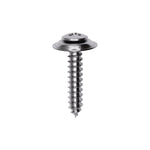 #10x1" Phillips Oval Head SEMS Washer Tapping Screw, Type A/AB, Chrome, #8