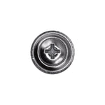 #10x1" Phillips Oval Head SEMS Washer Tapping Screw, Type A/AB, Chrome, #8