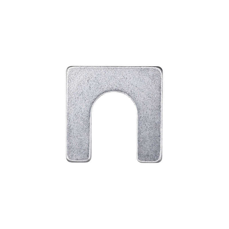 1-1/8"x1-1/8" Shim with Slot, 1/16" Thick, Zinc, 1/2"