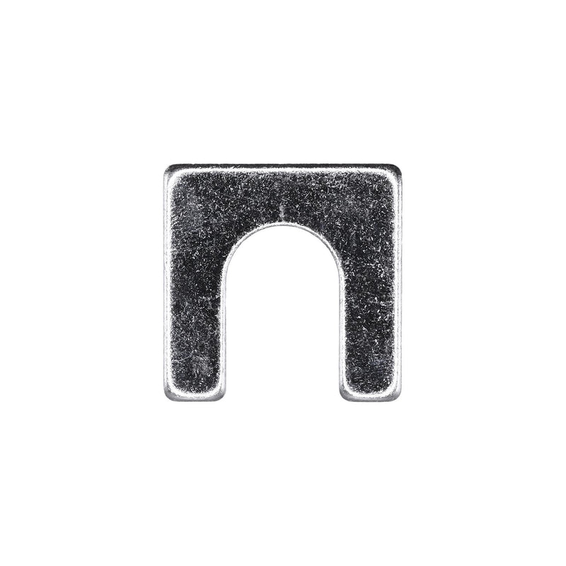 1-1/8"x1-1/8" Shim with Slot, 1/8" Thick, Zinc, 1/2"
