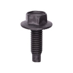 5/16"-18 Indented Hex Large Flange Washer Head Dog Point, Black Phosphate