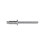 3/16"x7/16" Silver Dome Head Pan-L Rivets, 1/8"-1/4" Grip, Aluminum Body, Aluminum Mandrel, Aluminum Rivet - Aluminum Mandrel
