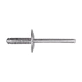 3/16"x9/16" Silver Large Dome Head Pan-L Rivets, 1/4"-3/8" Grip, Aluminum Body, Aluminum Mandrel, 5/8"