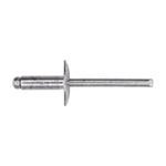 3/16"x9/16" Silver Large Dome Head Pan-L Rivets, 1/4"-3/8" Grip, Aluminum Body, Aluminum Mandrel, 5/8"